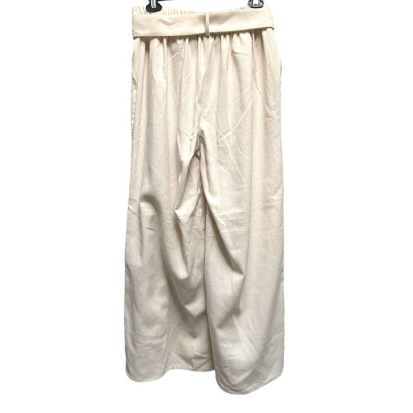 Sienna Sky Flare Wide Leg Palazzo Pant Cream Boho Winter White - Picture 4 of 7